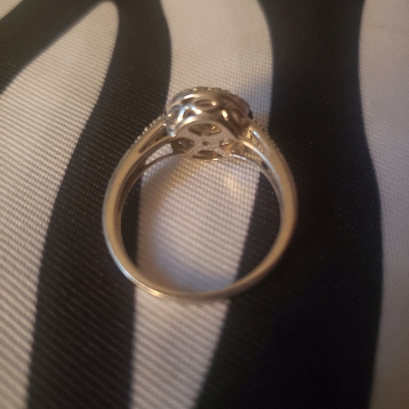 Women's 925 Sterling Silver Real Diamond ๐ Cluster Promise Ring - Picture 4 of 8